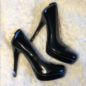 Call It Spring Shiny Black Pumps